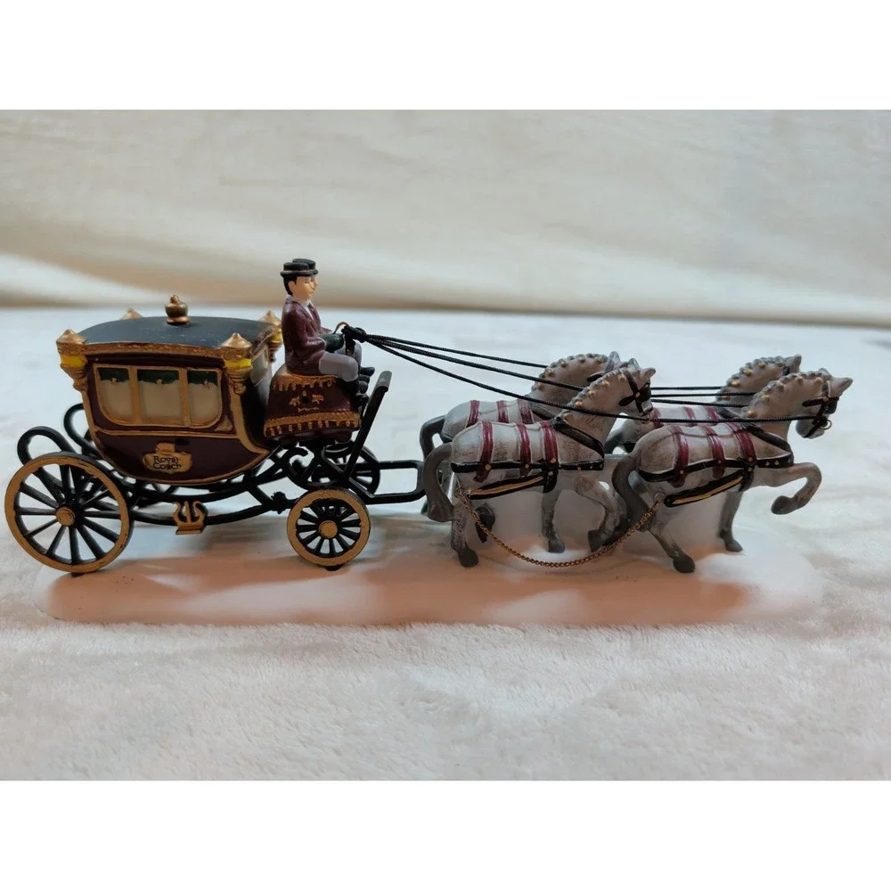 Dept 56 Heritage Village Royal‎ Coach Dickens Village Series Horse Carriage